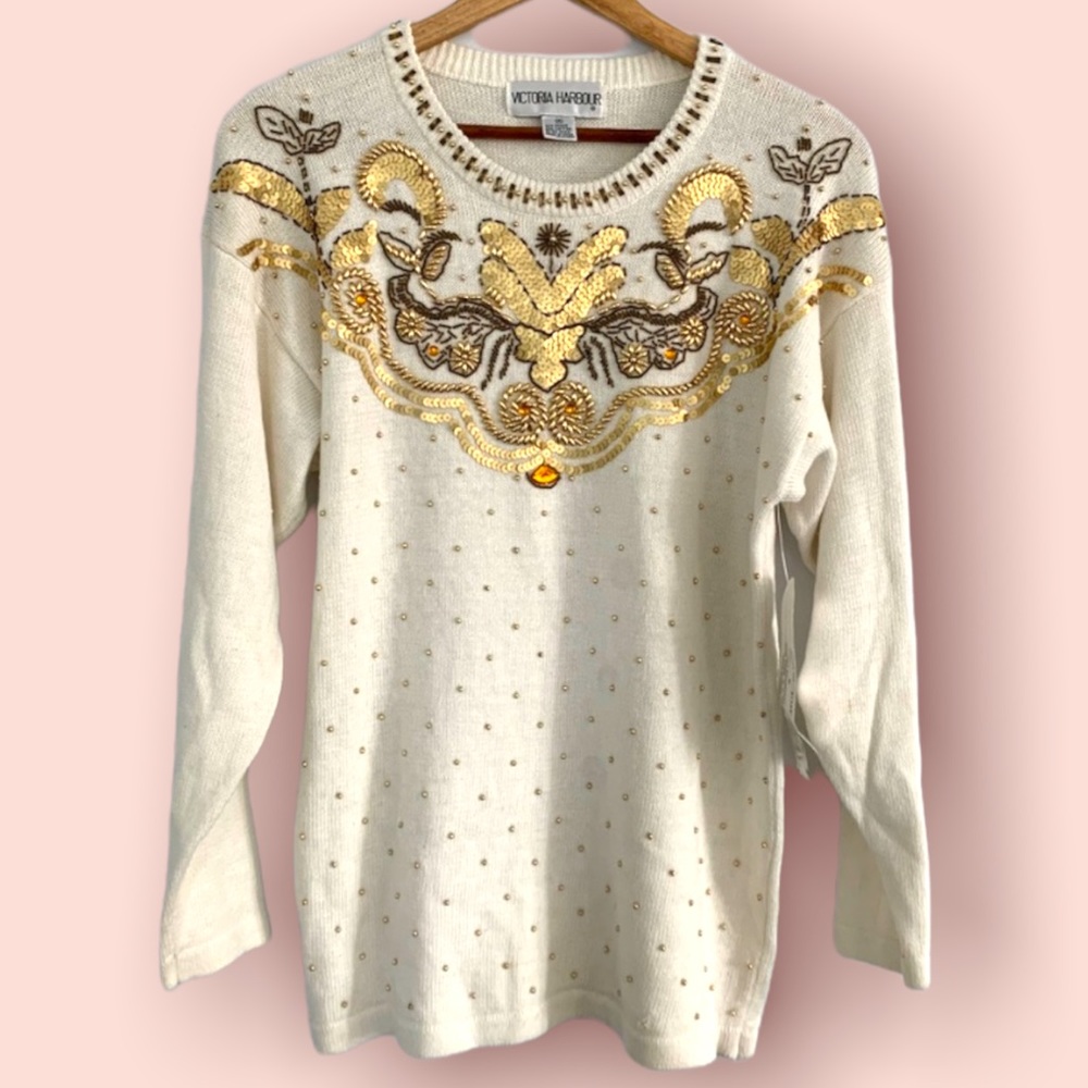 Vintage 90s embellished sweater